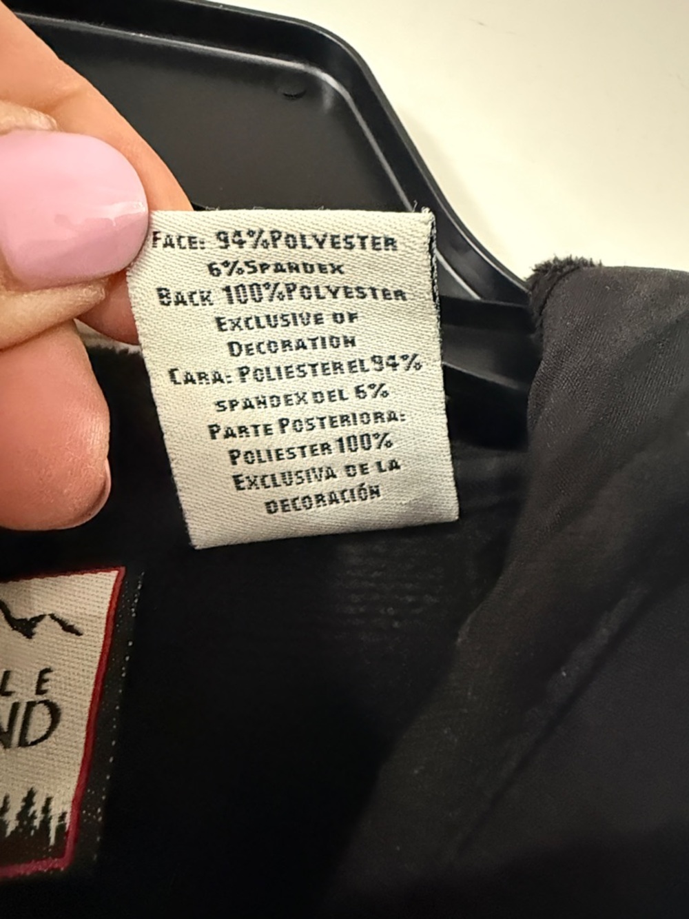 Double Diamond Black Hooded Softshell Jacket with… - image 7